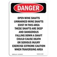 thumbnail image 1 of SignMission OS-DS-A-1824-V-1876 18 x 24 Po OSHA Danger Sign - Portrait Ouvert Puits de Mine Non Marqués, 1 of 1
