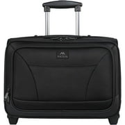 Rolling Laptop Bag, 17 inch Wheeled Briefcase for Men Women, Waterproof Roller Work Bag Carry on Luggage Case with 2 Wheels, Overnight rolling Computer Bags for Business Travel School, Black