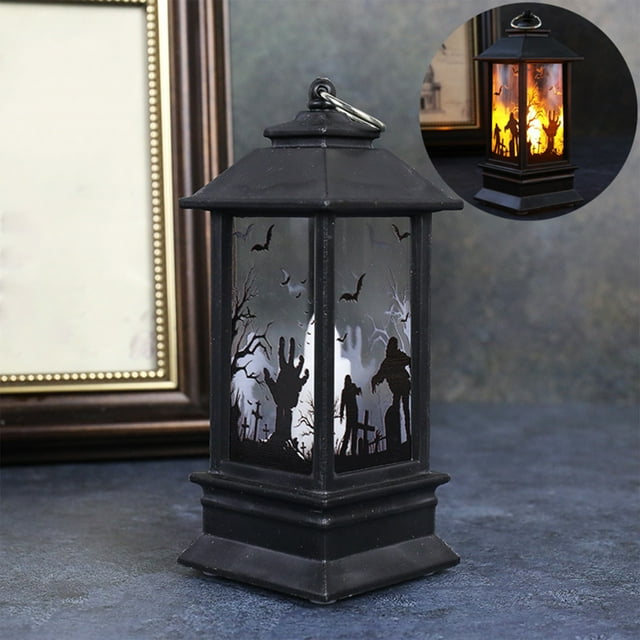 Oefntac Fournitures de Fête d'Halloween Mini Lanternes Adaptées aux Centres de Table Adaptées aux Décorations Intérieures d'Halloween Décorations de Table Centrale Piles Incluses