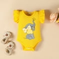 thumbnail image 3 of kaprioy Toddler Baby Girls Summer Outfits 0 3 6 9 12 18 Months Letter Holy Cow I'm Cute Print Romper Tops + Floral Short + Headband 3Pcs Set, 3 of 6