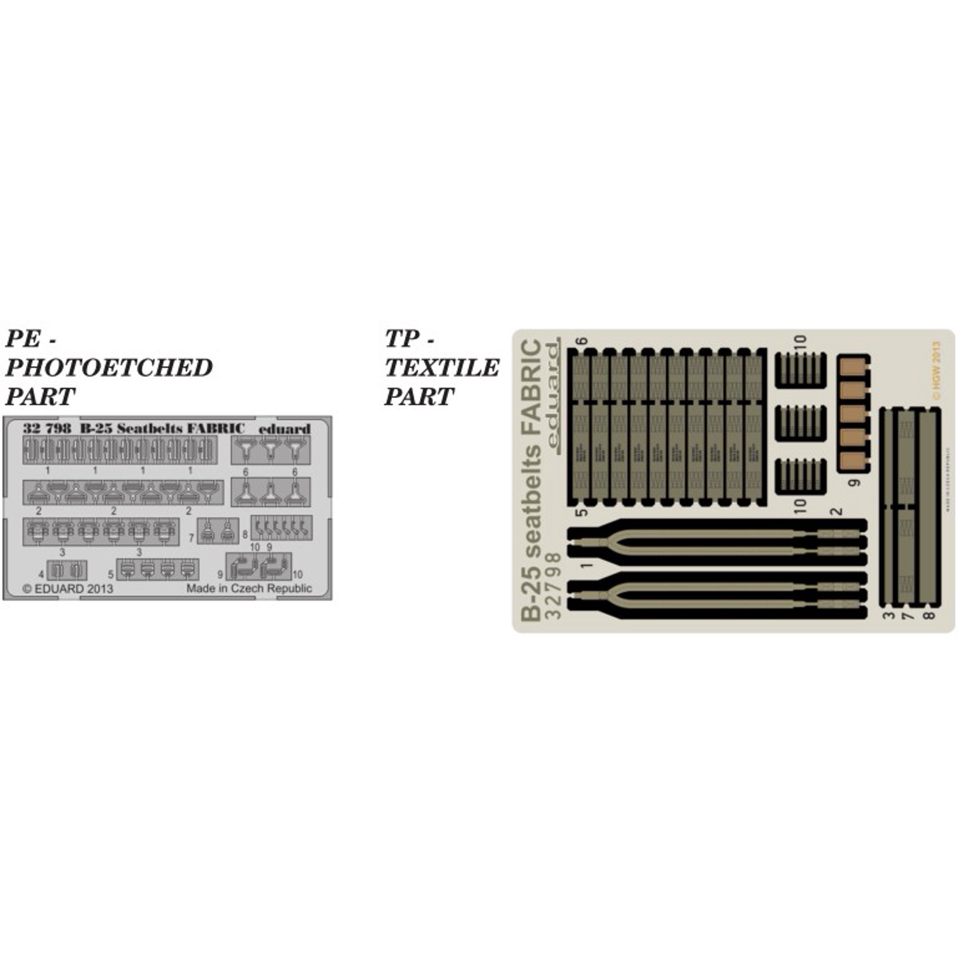 1 32 Aircraft Seatbelts Fabric Type B25 For Hkm Painted Walmart Canada