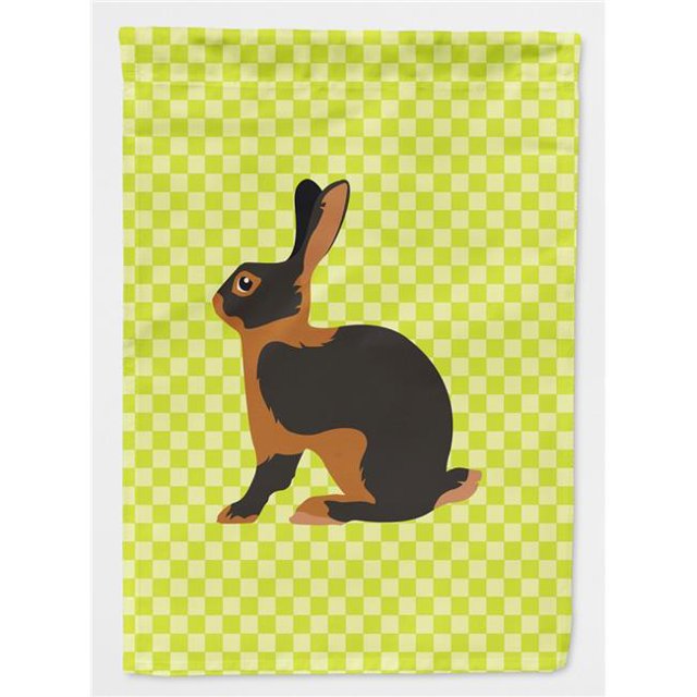 Carolines Treasures BB7789CHF Tan Rabbit Green Flag Canvas House