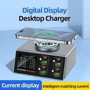 Wireless Charging Stand with Cable and Charger Magnetic wireless fast charging base, multifunctional interface charger
