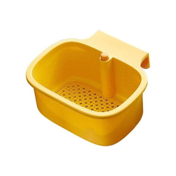 Sink Strainer Basket - Hanging Kitchen Colander for Washing Fruits & Vegetables, Food Catcher with One-Touch Release, Fits Most Sinks (7.8x5.1x5.5 Inch)