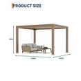 thumbnail image 4 of Tuekys Outdoor Pergola with Adjustable Louvered Roof, Reinforced Aluminum Frame, Integrated Drainage System, Hardtop Gazebo for Patio, Deck, 4 of 6