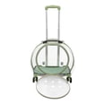 thumbnail image 6 of Rolling Cat Carrier with Wheels, Collapsible Telescopic Handle & Shoulder Strap, Travel for Large Cats Up To 20 Lbs, Durable PC Material with Front Open Window, 6 of 9