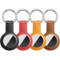 thumbnail image 2 of Yanonmyfd Paquete de 4 llaveros AirTag para soporte de Apple Airtags, funda de cuero para rastreador de Airtags, llavero Airtag compatible con Apple AirTag (Negro/Marrón/Rojo/Amarillo), 2 of 8