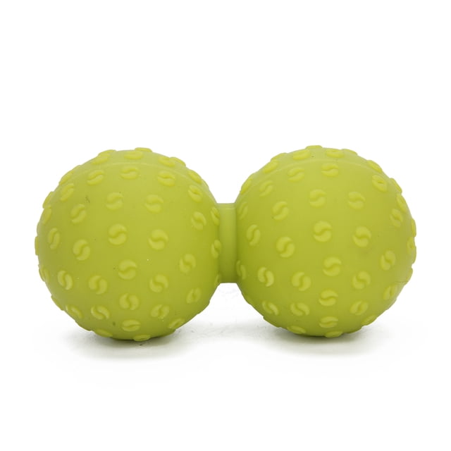 Pelota de masaje doble para piernas, espalda, hombros, relajación muscular, masaje de tejido profundo, yoga, gimnasio, fitness, color verde