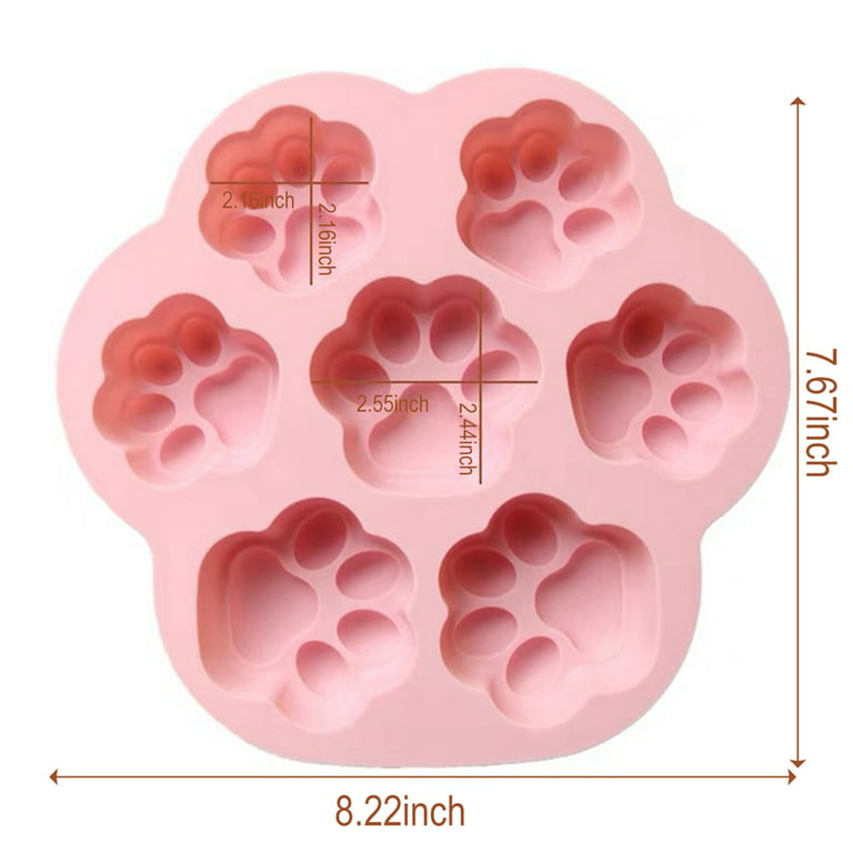 Lukinuo Paw Print Mold Dog Treat Mold Bone Silicone Mold 3 Pcs Dog Treat  Molds for