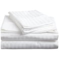 thumbnail image 1 of 400 Fils de Coton Égyptien en Set Complet de Draps Rayés Blanc, 1 of 2