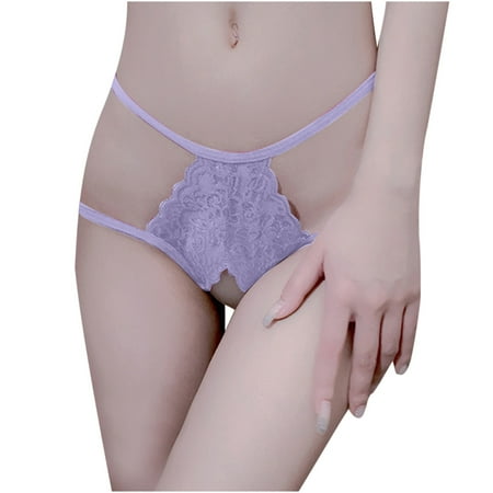 

Gallickan Womens Panties 2023 Lace Solid Comfort Underwear Skin Friendly Briefs Panty Intimates Thong Seamless Thongs for Women