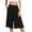 Black, variant on Chbgutlmr Capri Pants for Women Wide Leg Pleated High Waist Summer Lightweight Casual Trousers Pockets
