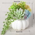 thumbnail image 3 of Thanksgiving Decorations, Artificial White Pumpkin and Plastic Succulents Autumn Fall Tabletop Decor Centerpiece Rustic Farmhouse Decoration for Office Bedroom Kitchen Party Harvest Day, 3 of 9