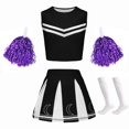thumbnail image 4 of XDZJLR Tenues pour Filles Ensemble de Fête de Performance de Cheerleading pour Enfants 7-8 Ans, 4 of 5