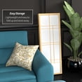 thumbnail image 4 of 4 ft. Tall Japanese Style Eudes Lattice Folding Screen - Natural - 4 Panels, 4 of 6
