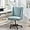 Teal, variant on Armless Office Chair with Wooden Legs, Modern Adjustable Home Office Desk Chair Sewing Chair Swivel Chair for Home Office Study Studio (Teal)