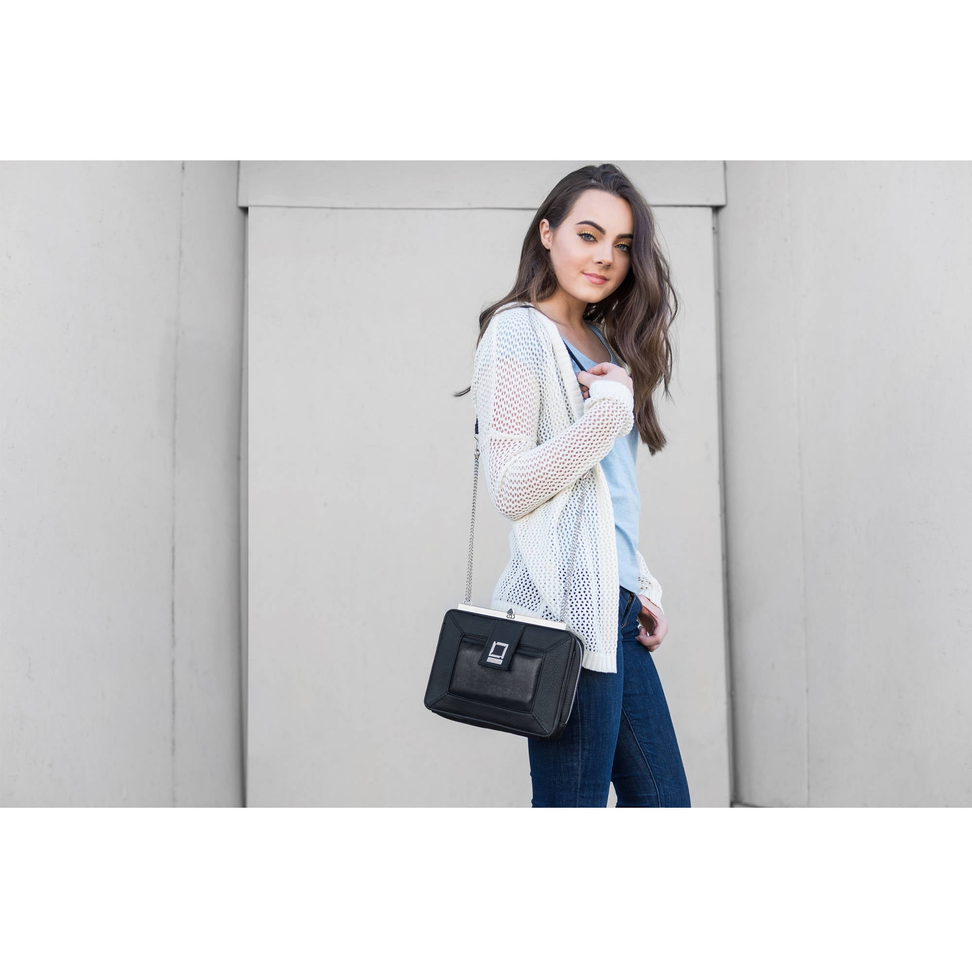 LENCCA Esvivina Women's Universal Protective Carrying Purse with Adjustable Strap for Tablet Devices up to 8" - 8.4"