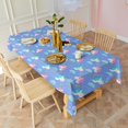thumbnail image 3 of Blue Cartoon Unicorn Rainbow Cloud Pattern Rectangle Tablecloth 60"x102",Waterproof Polyester Rectangle Table Cloth, Wipeable Spillproof Polyester Tablecloth for Dining, Camping, Indoor and Outdoor, 3 of 6