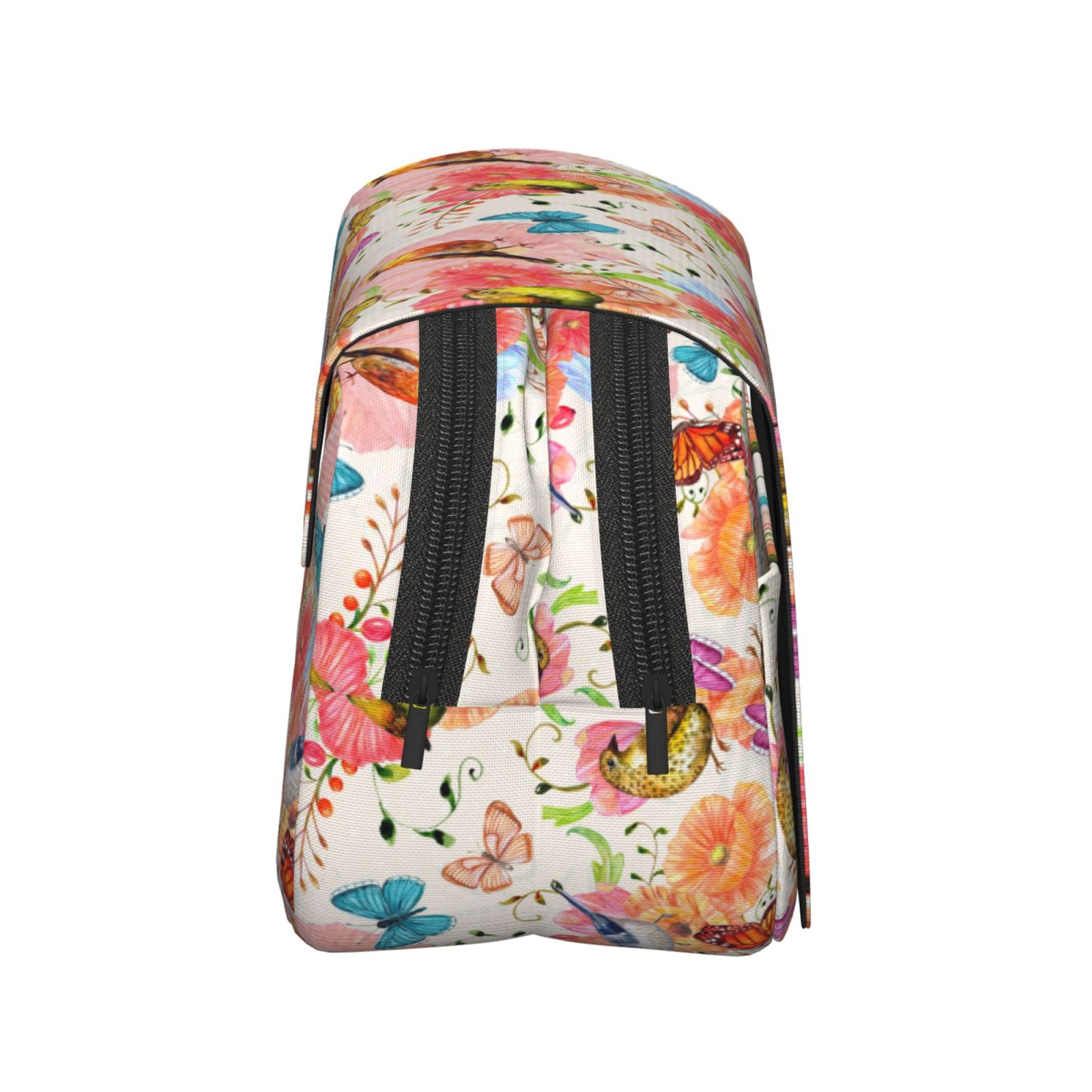 Rateoe Flowers And Birds Watercolor Pattern Double Clamshell Pen Case, Storage Organizer with Two Zipper Compartments– Holds Up to 50 Pencils & Pens