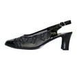 thumbnail image 3 of FUZZY Greta Women Wide Width Closed Toe Decorative Nylon Mesh Slingback BLACK 12, 3 of 6