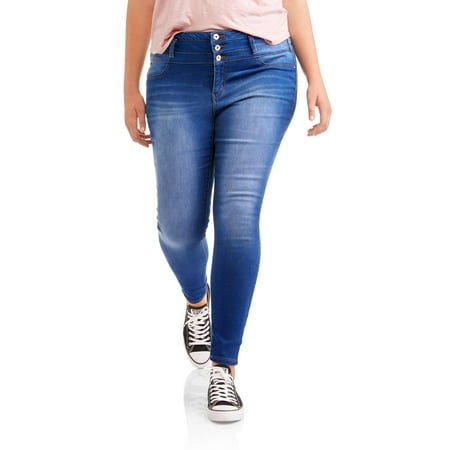L.E.I. Junior's Plus Tatum Triple Stacked High Rise Skinny