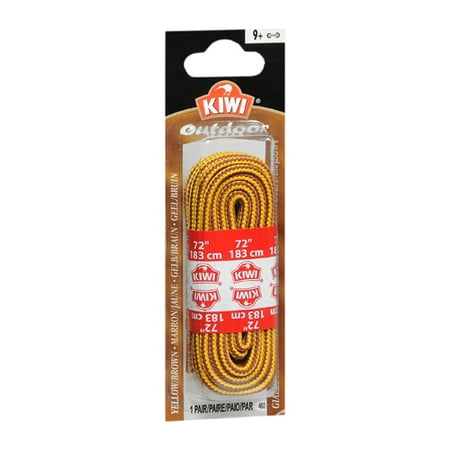 

Kiwi Outdoor 72 inch Shoe Laces Yellow/Brown - 1 ea (Pack of 2)