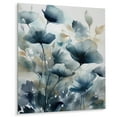 thumbnail image 2 of Designart "Leaf Foliage And Flowers Blue III" Floral Leaves Metal Wall Art Prints, 2 of 5