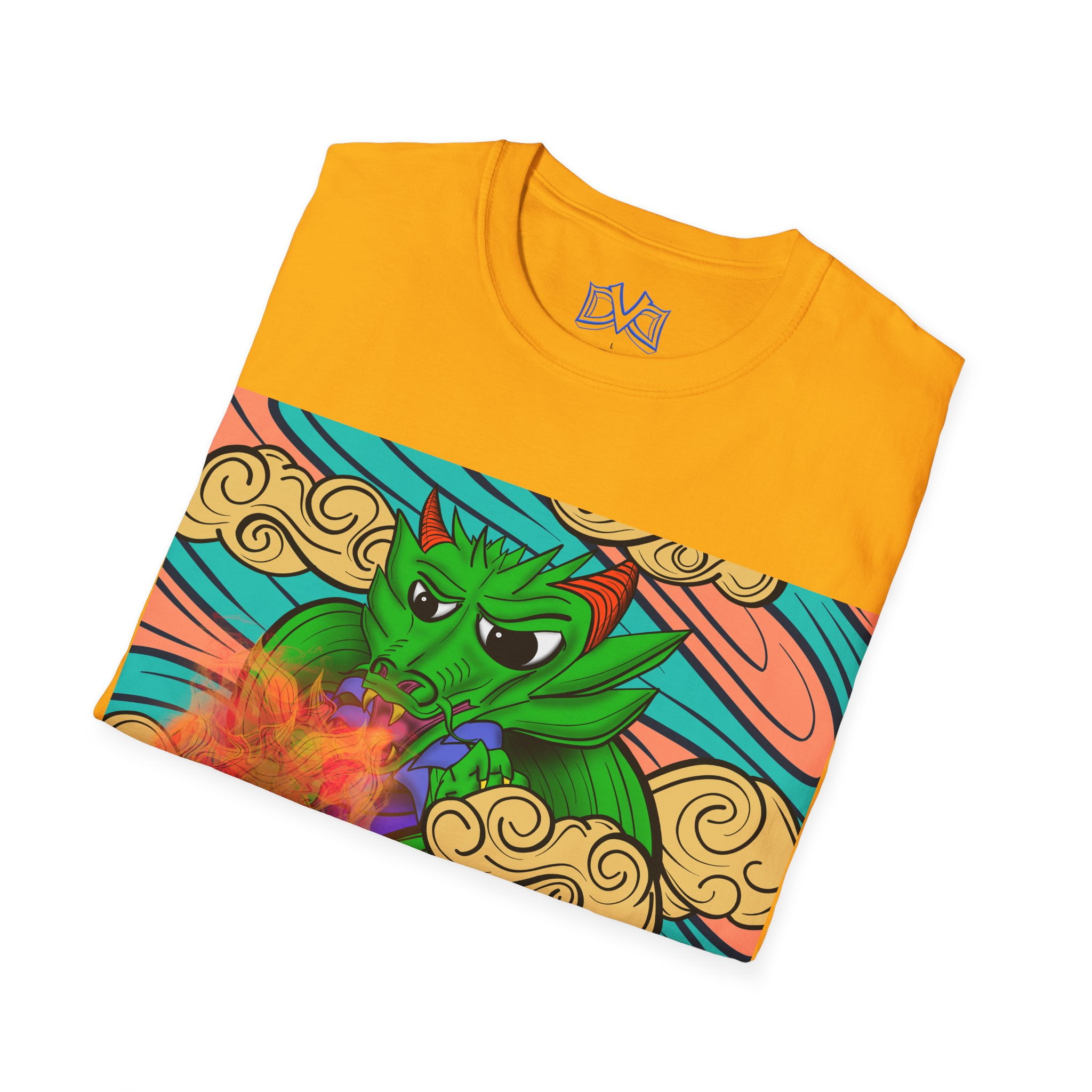 Dragon of Elements, Skate n' Surf wear. Hand drawn art soft-style t-shirt.