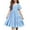 Light Blue, variant on Arshiner Tween Girl Blue Easter Summer Dresses Fancy Beach Tiered Midi Dress with Pockets for 9-10 Years