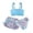 A-Sky Blue, variant on Tiweut Girls' 3 Piece Set Floral Print Bikini Swimsuit Beach Skirt Ruched Bathing Suit,Sky Blue