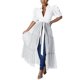 thumbnail image 2 of Túnica ajustada sexy de manga corta para mujer: blusa asimétrica con volantes, material de poliéster, color liso, ideal para salir de fiesta o una cita., 2 of 6
