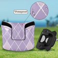 thumbnail image 6 of Haosy Purple Block Golf Mallet Putter Cover Strong Magnetic Leather Golf Club Headcover Closure, 6 of 7