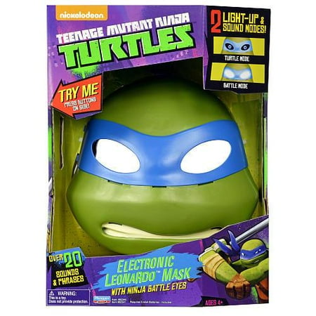 Nickelodeon ELECTRONIC TMNT LEONARDO MASK w/ Light-Up Eyes & 20+ Sounds/Phrases