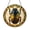 Acrylic 3.5 Inch, variant on Art Nouveau Beetle Stained Glass Style Suncatcher Window Hanging, Decorative Insect Round Glass Art Panel, Vintage Inspired Window