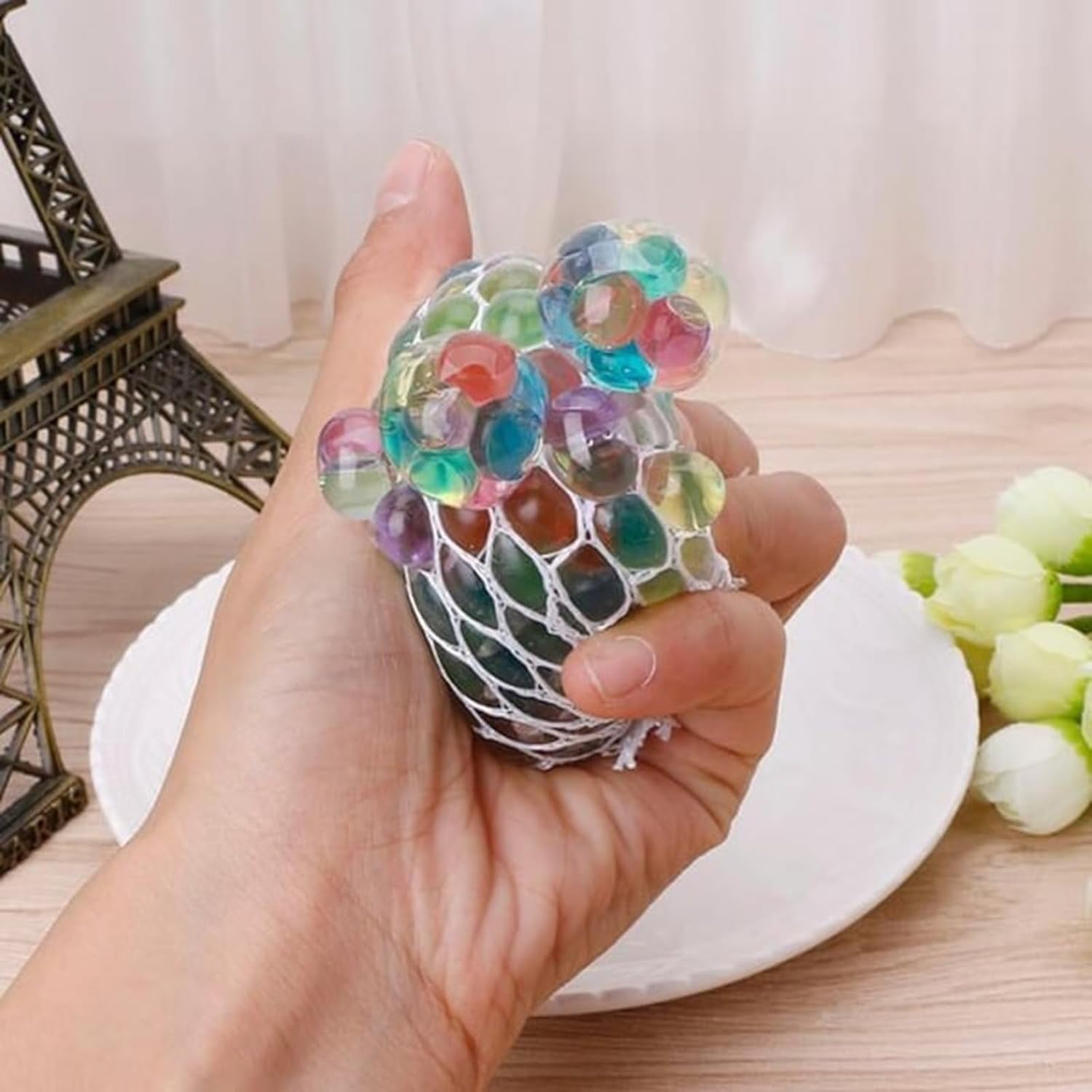 Psychedelic Rainbow Stress Reliever Ball, Psychedelic Rainbow Stress Balls, Rainbows Stress-Ball, Rainbows Stress-Ball Squishy, for Office Workers and Students to Relieve Stresses (5 pcs)