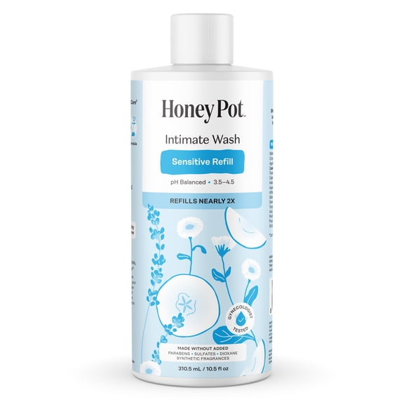 Honey Pot Intimate Wash - Sensitive Refill, 10.5 fl oz