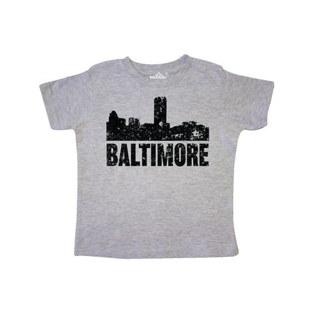 

Inktastic Baltimore Skyline Grunge Gift Toddler Boy or Toddler Girl T-Shirt