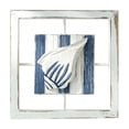 thumbnail image 2 of Blue White Distressed Nautical Starfish Wall Hanging Decor with Fishing Net, Mediterranean Coastal Beach Wall Art Ornament, Decor for Homestay Background Wall Living Room Bathroom, 2 of 7