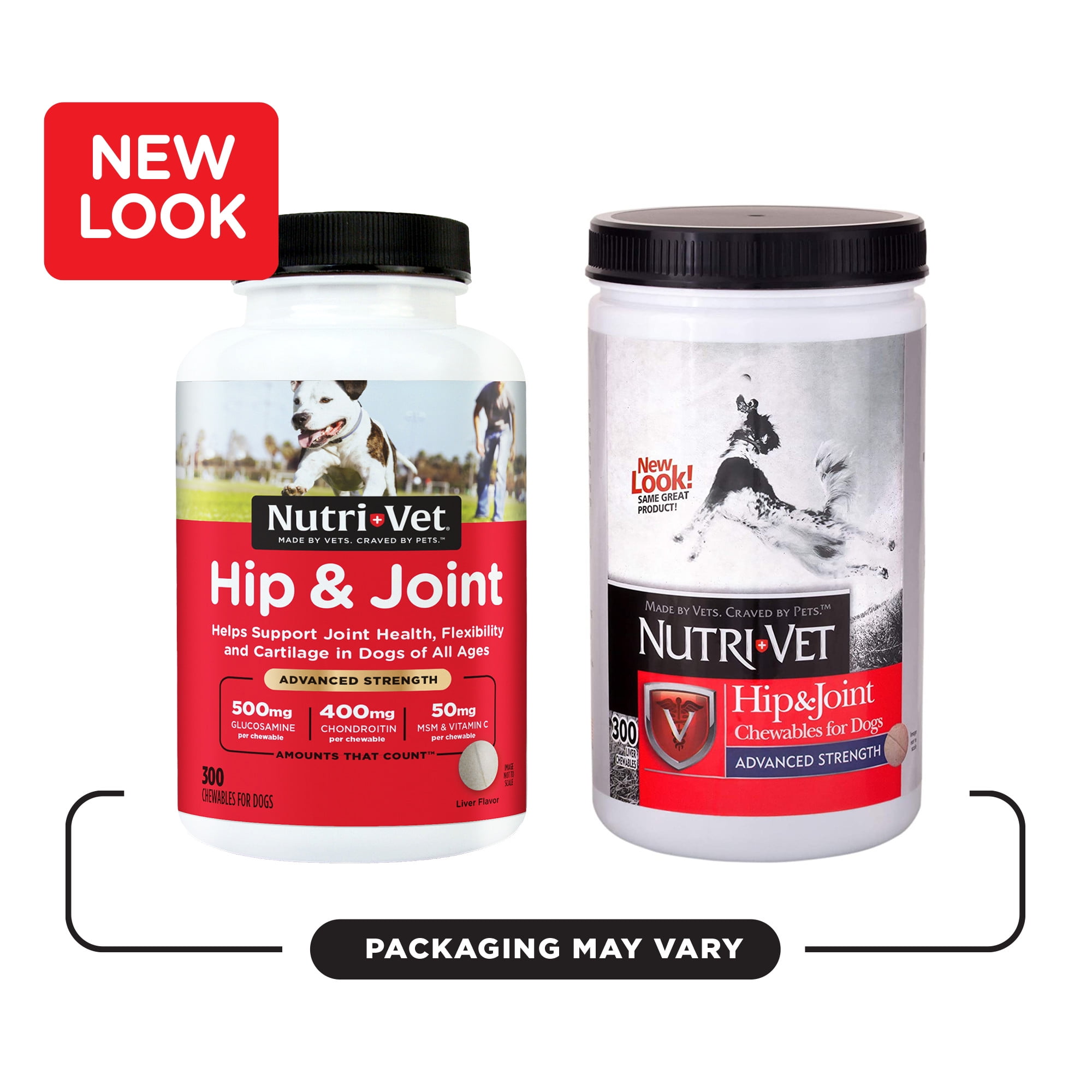 Nutri-Vet Hip and Joint Chewables for Dogs, Advanced Strength, 300 Count
