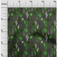 thumbnail image 2 of oneOone Georgette Viscose Green Fabric Cactus Craft Projects Decor Fabric Printed By The Yard 42 Inch Wide, 2 of 5