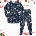 thumbnail image 2 of sdbrld Unisex Kids Christmas Matching Pajamas Outfit Sets for Boys Girls Holiday Sleepwear Top and PJs Pants 2Pcs Sets Navy Sizes 8-9 Years, 2 of 9