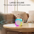 thumbnail image 2 of Portable Karaoke Machine, Wireless Speaker with Microphone for Home & Outdoor White double wheat, 2 of 5