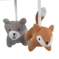 thumbnail image 2 of Lambs & Ivy Painted Forest Gray/Beige Fox and Bear Baby Crib Musical Mobile, 2 of 4