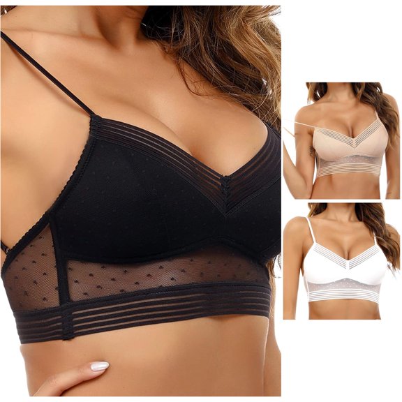 Women's Bra - Transparent Shoulder Strap Convertible Cordless Backless Sling for Everyday Comfort and Subtle Confidence