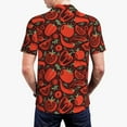 thumbnail image 4 of Balery Tomatoes And Chili Printed Men’s Short Sleeve Polo Shirt, Midweight Men's Shirt,Golf Polo shirts -X-Large, 4 of 9