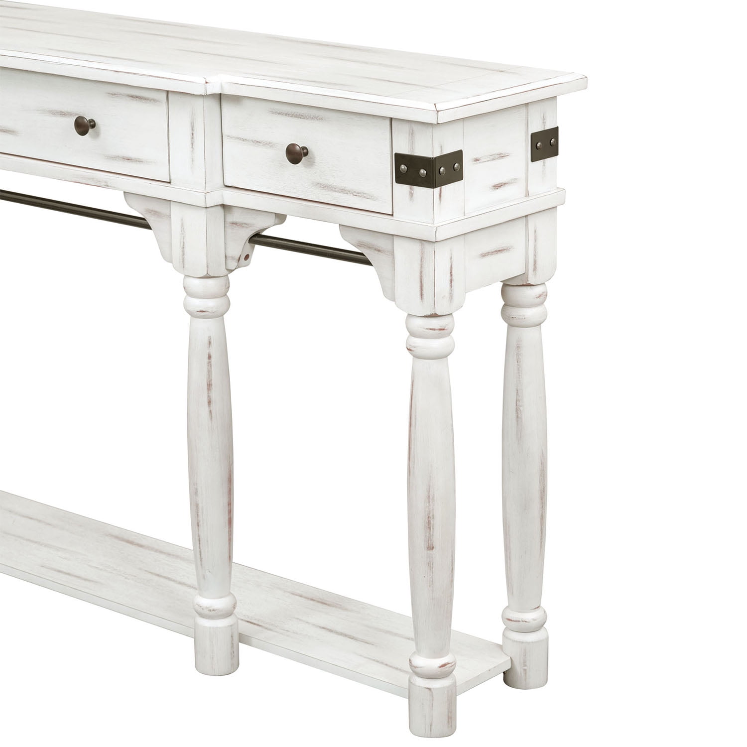 Kadyn 60" Console Table, Entryway Table with Storage Drawers and Bottom Shelf for Entryway, Hallway, Creamy White Kadyn 60" Console Table, Entryway Table with Storage Drawers and Bottom Shelf for Entryway, Hallway, Creamy White