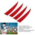 thumbnail image 4 of Feather Fletching, 20pcs 4 Inch Feather Vanes High Speed Simple Control Stable Flight  for Outdoor Arrows Red, 4 of 7