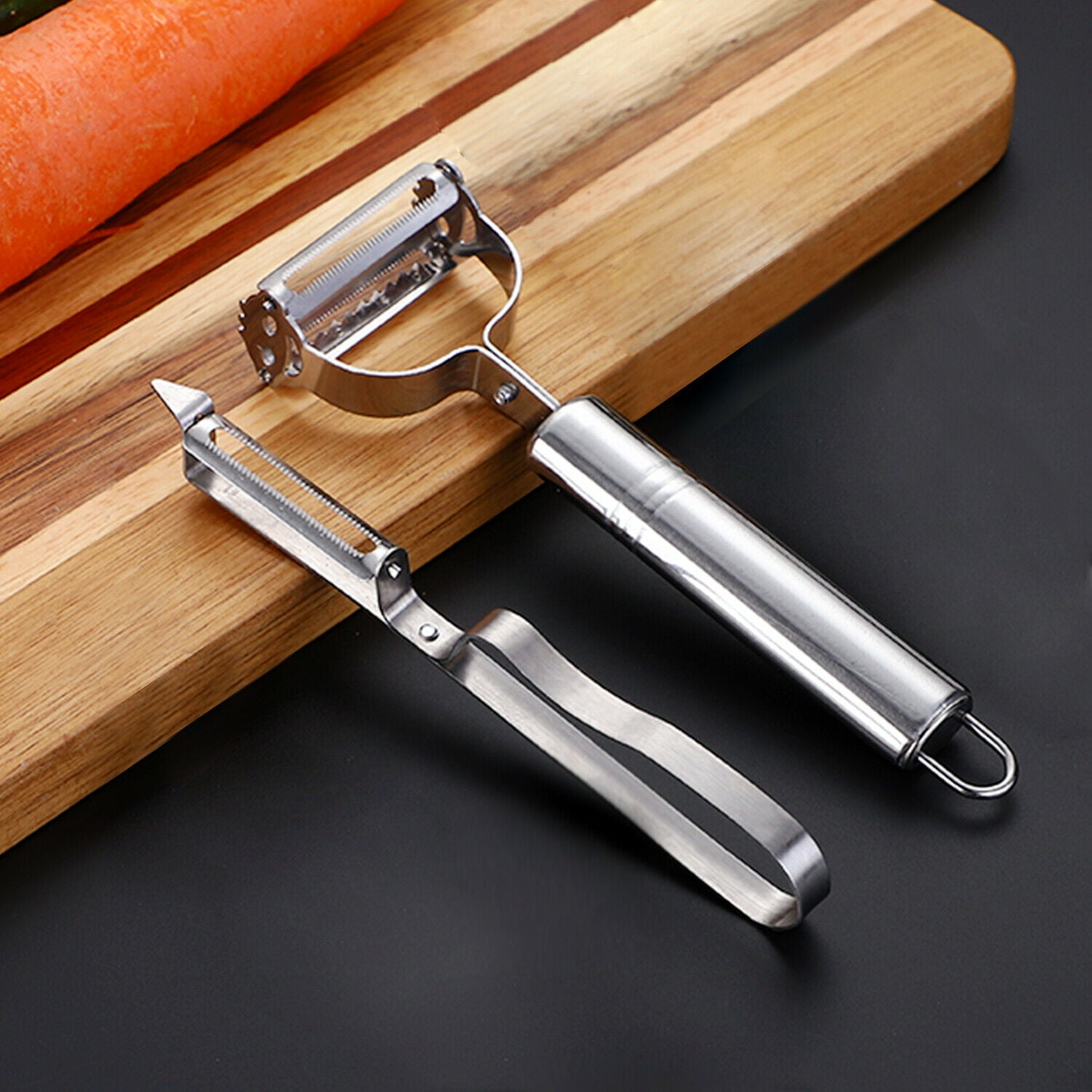2pcs Stainless Steel Carrot Potato Fruit Peeler Vegetable Grater Kitchen tool  R 