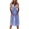 thumbnail image 3 of Sinhoon Boho Womens Dresses Summer Holiday Beach Bardot Button Through Sling Long Dress, 3 of 7