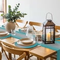 thumbnail image 6 of Teal Grey Ombre Round 13 Inch Placemats Set of 6, Gradient Contemporary Abstract Art HeatResistant Non Slip Place Mats for Dining Table, Wipeable Braided Kitchen Table Mats for Housewarming, 6 of 9
